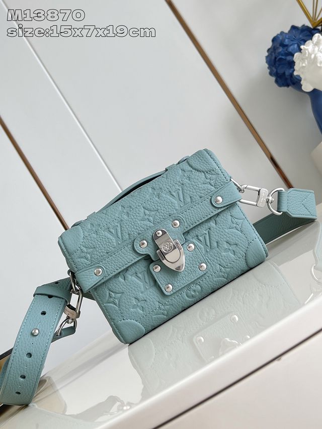 Louis vuitton original calfskin soul trunk M13870 water green