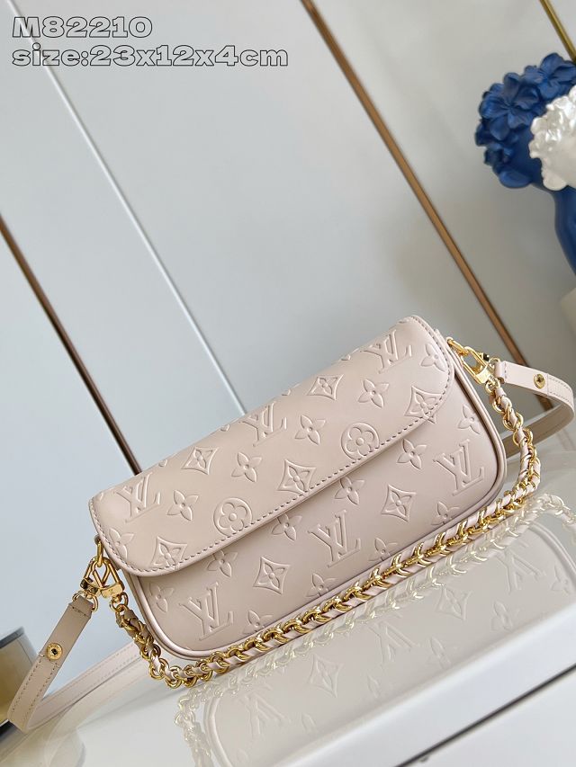 Louis vuitton original calfskin wallet on chain Ivy M14714 biscuit 