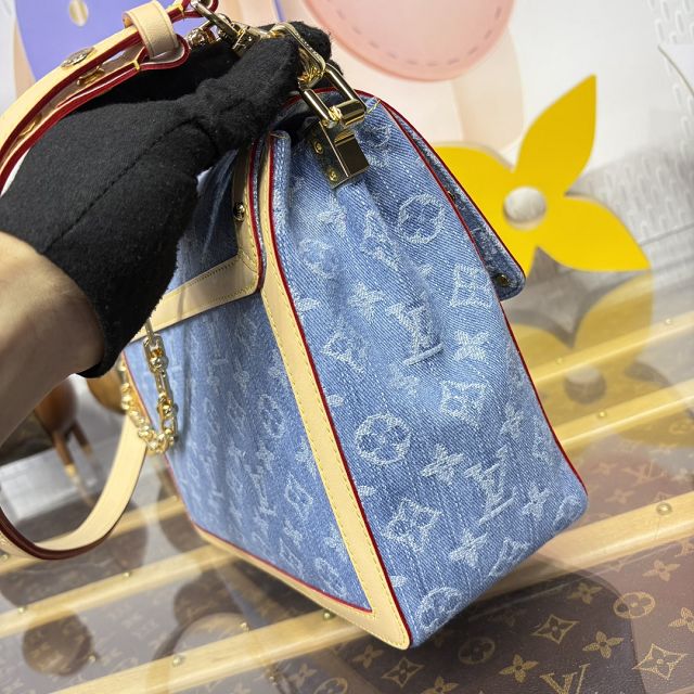 Louis vuitton original denim dauphine soft M13319 blue