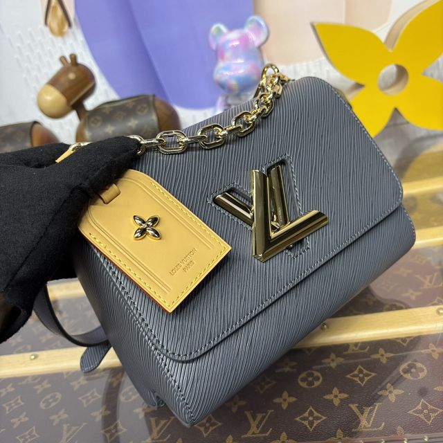 Louis vuitton original epi leather twist mm M14059 grey