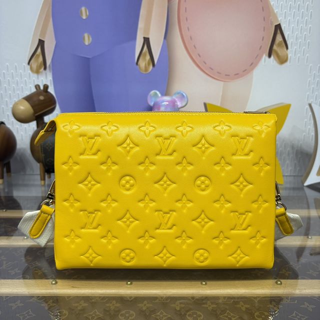 Louis vuitton original lambskin coussin pm bag M20738 yellow