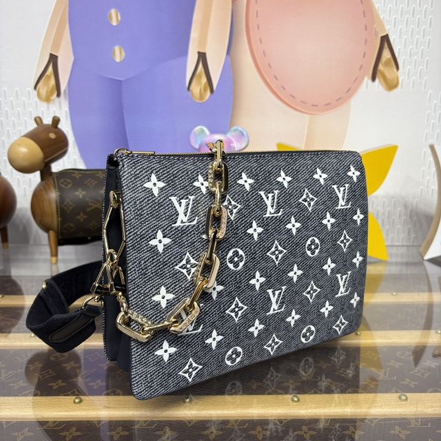 Louis vuitton original lambskin coussin pm bag M23071 dark blue