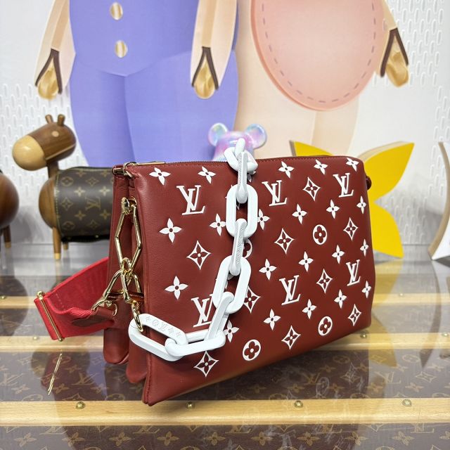 Louis vuitton original lambskin coussin pm bag M57790 bordeaux