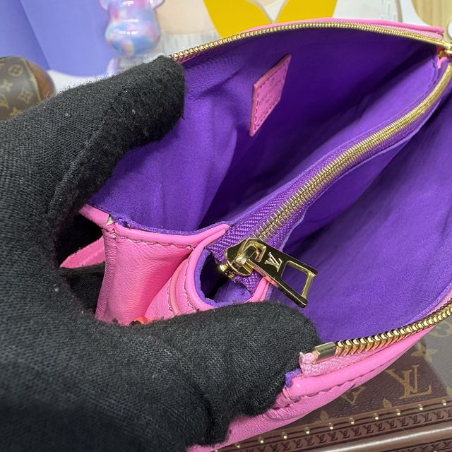 Louis vuitton original lambskin coussin pm bag M57790 rose red