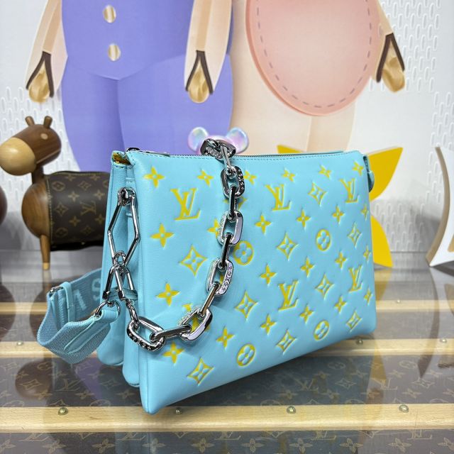 Louis vuitton original lambskin coussin pm bag M59392 blue