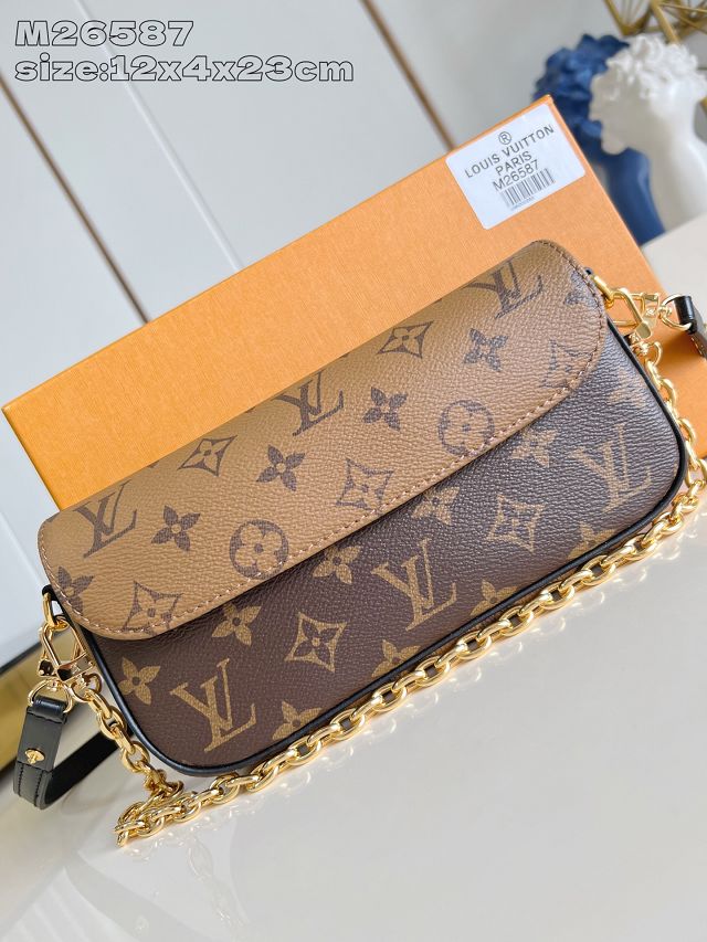 Louis vuitton original monogram reverse wallet on chain Ivy M26587