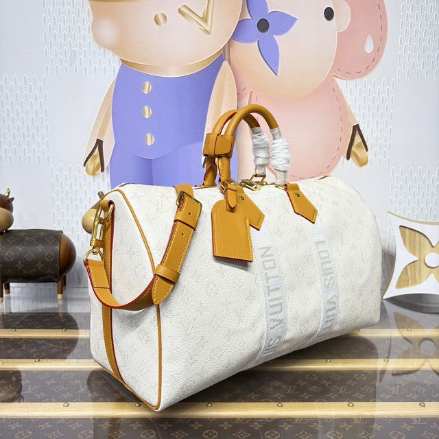 Louis vuitton monogram canvas keepall 45 M14838 white