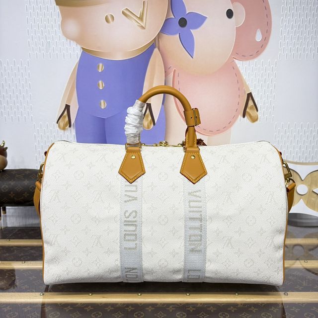 Louis vuitton monogram canvas keepall 45 M14838 white