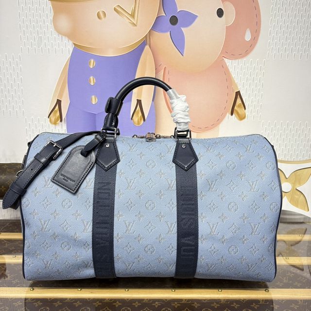 Louis vuitton monogram canvas keepall 50 M14837 blue
