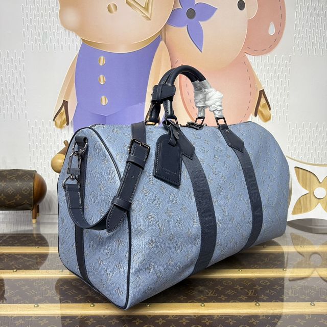 Louis vuitton monogram canvas keepall 50 M14837 blue