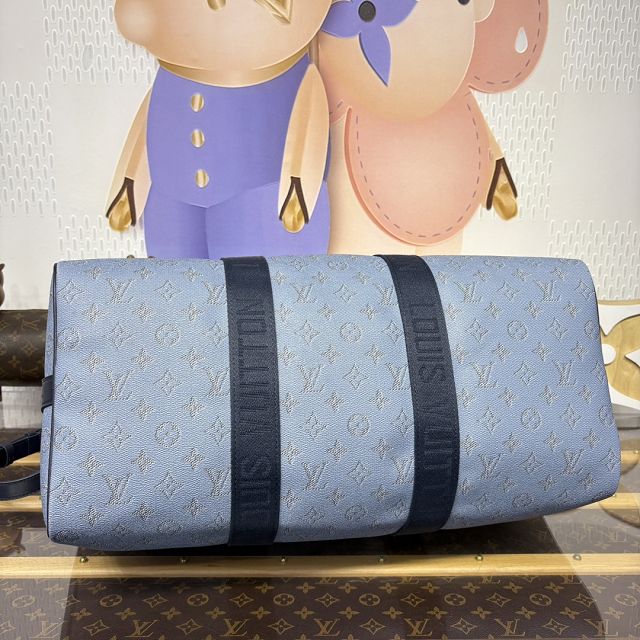 Louis vuitton monogram canvas keepall 50 M14837 blue