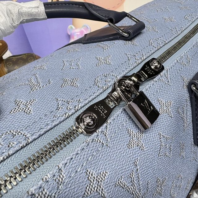Louis vuitton monogram canvas keepall 50 M14837 blue