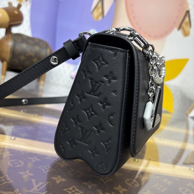 Louis vuitton original calfskin twist pm slim M14636 black