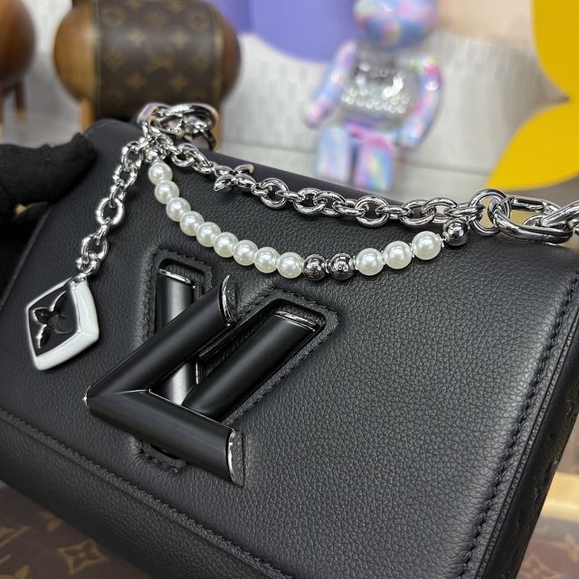 Louis vuitton original calfskin twist pm slim M14636 black