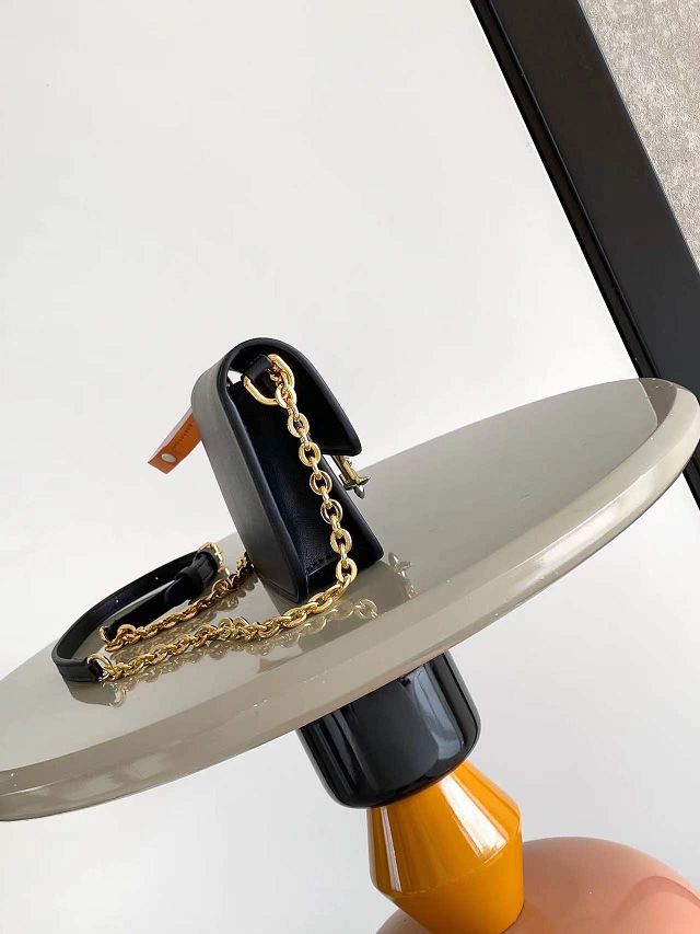 Louis vuitton original calfskin wallet on chain bloom M14564 black