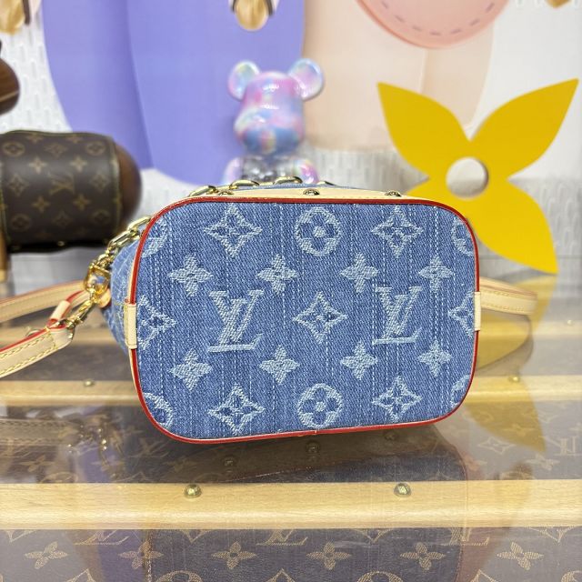 Louis vuitton original denim nano noe M83043 blue