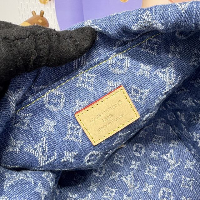 Louis vuitton original denim nano noe M83043 blue