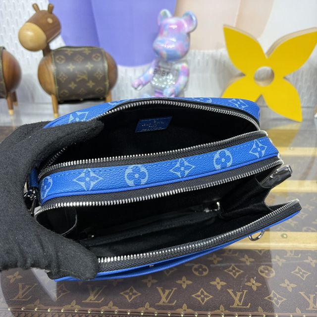 Louis vuitton original monogram canvas alpha messenger bag M31016 blue