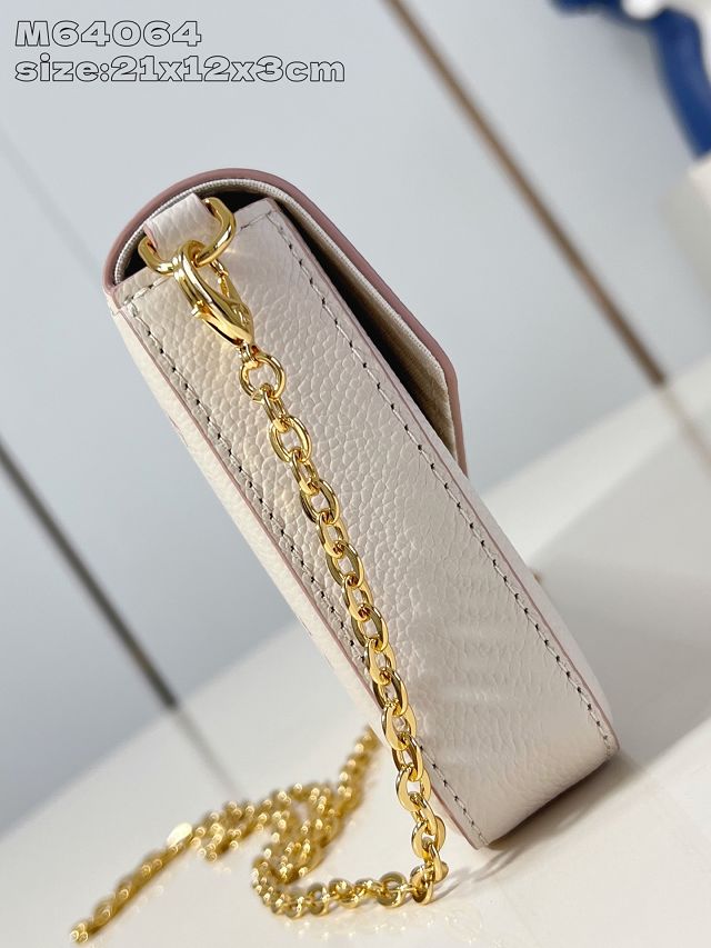Louis vuitton original calfskin felicie pochette M14968 white