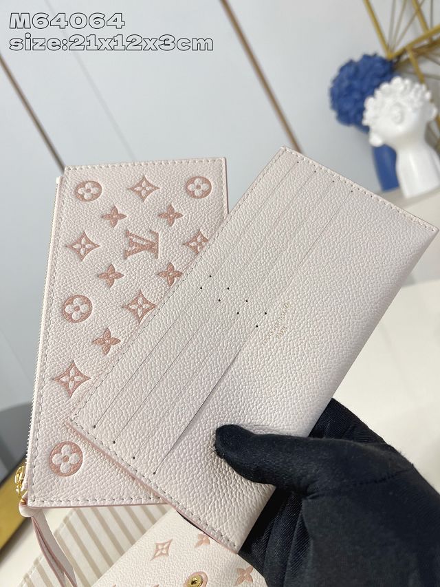 Louis vuitton original calfskin felicie pochette M14968 white