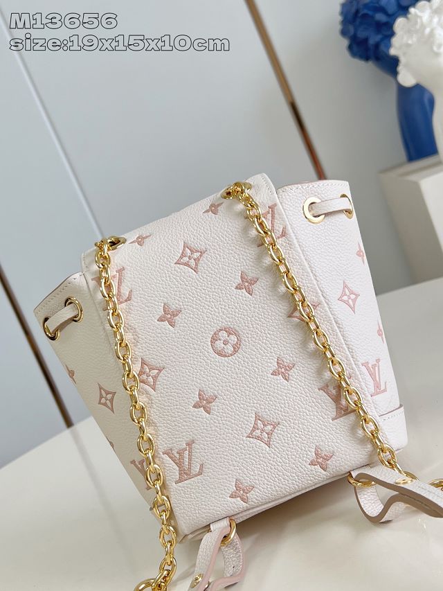 Louis vuitton original calfskin nano noe backpack M13656 white