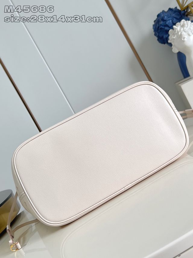 Louis vuitton original calfskin neverfull mm M14285 white