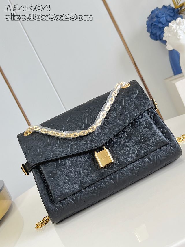 Louis vuitton original calfskin anytime flap bag M14606 black