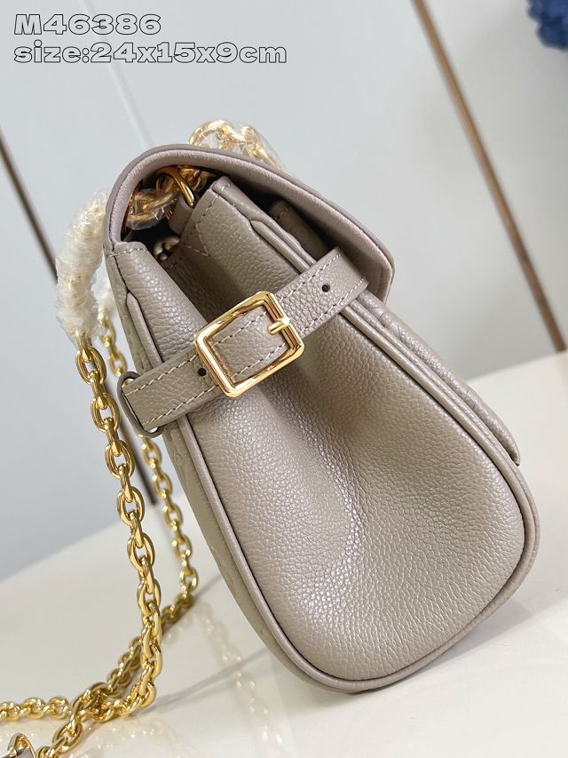 Louis vuitton original calfskin anytime flap bag M14606 grey