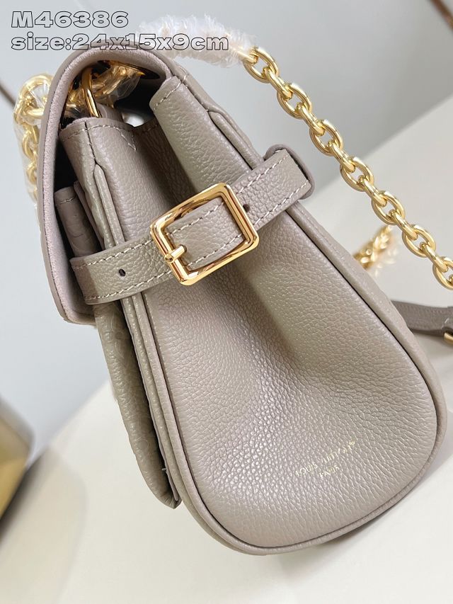 Louis vuitton original calfskin anytime flap bag M14606 grey