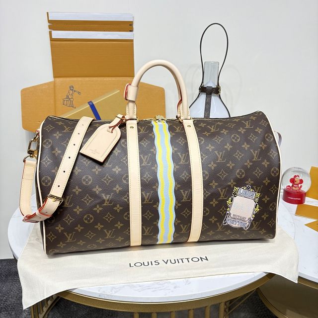 Louis vuitton original monogram canvas keepall 50 P01945