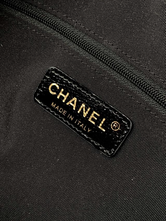 CC original crumpled calfskin small bowling bag AS5578 black