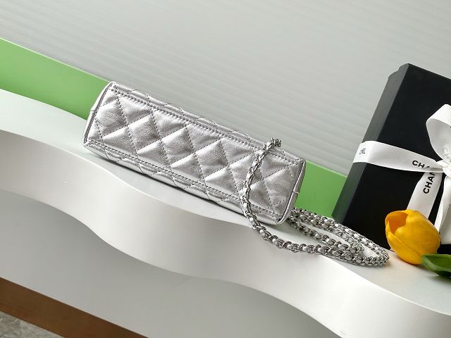 CC original calfskin mini shopping bag AS4416 silver