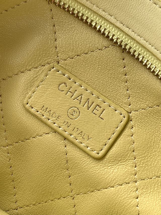 CC original lambskin clutch with chain AP4613 yellow