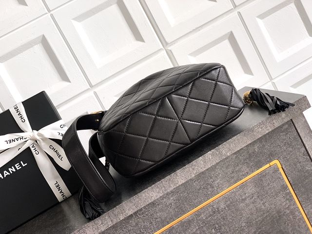 CC original lambskin drawstring bag AS5499 black