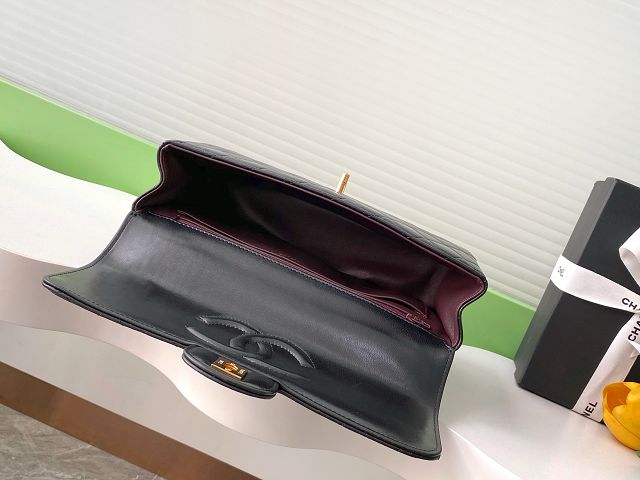 CC original lambskin top handle bag AS3868 black