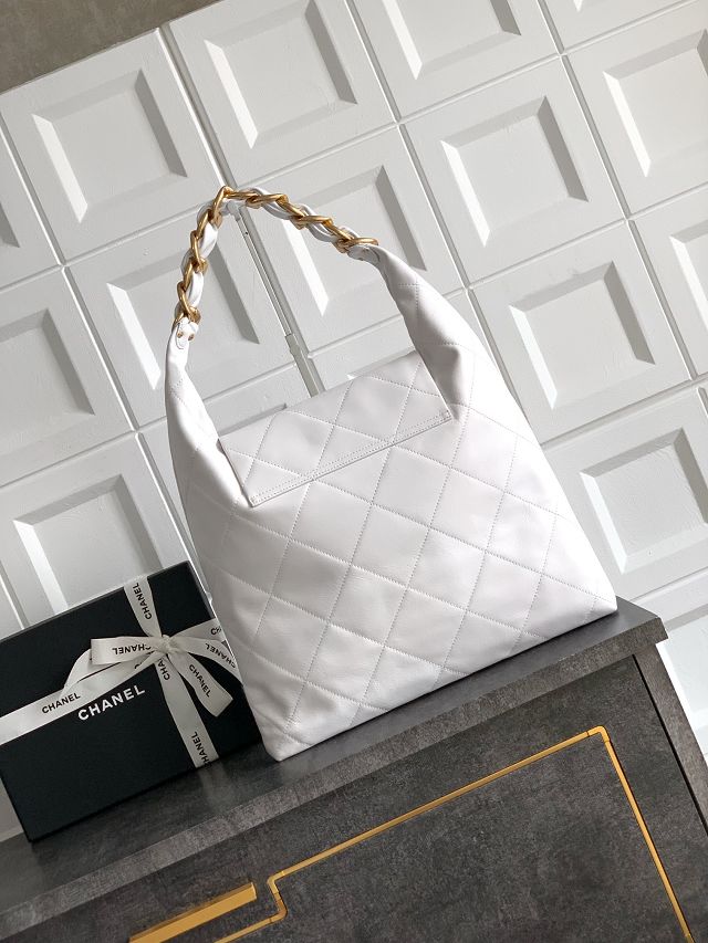 CC original calfskin large hobo bag AS5400 white