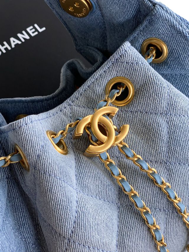 CC original denim 25 mini handbag AS5631 blue