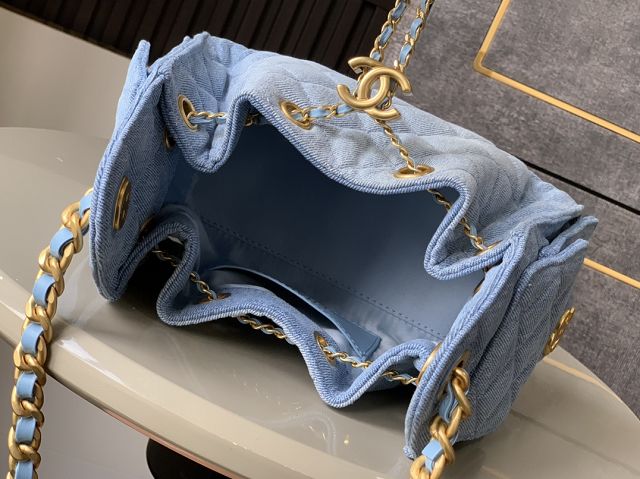 CC original denim 25 mini handbag AS5631 blue