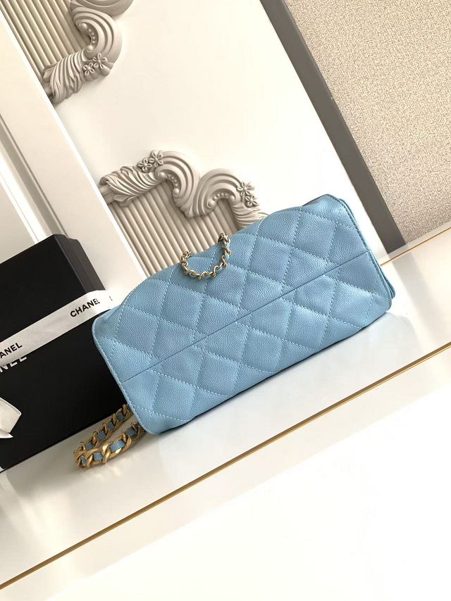 CC original grained calfskin 25 mini handbag AS5631 blue