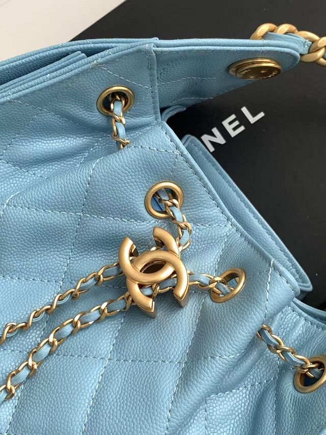 CC original grained calfskin 25 mini handbag AS5631 blue