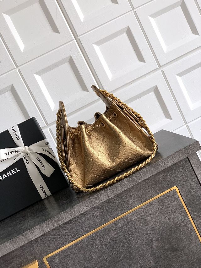 CC original grained calfskin 25 mini handbag AS5631 gold