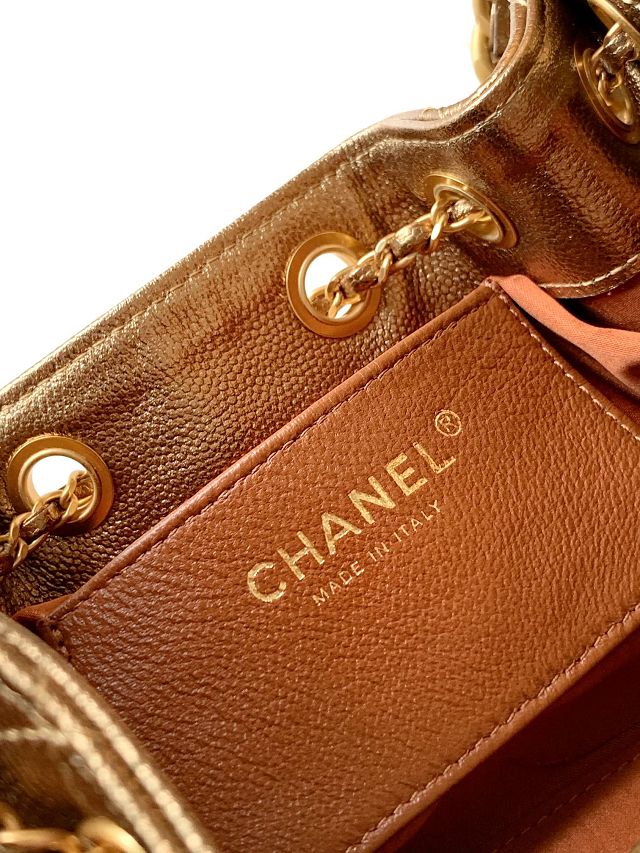 CC original grained calfskin 25 mini handbag AS5631 gold