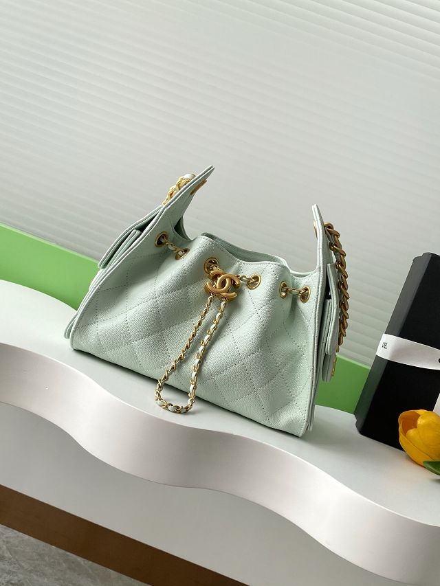 CC original grained calfskin 25 mini handbag AS5631 light green