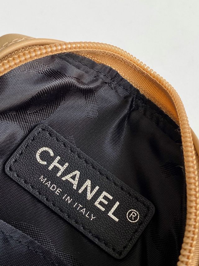 CC original lambskin mini camera bag AS6325 apricot