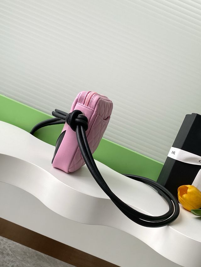 CC original lambskin mini camera bag AS6325 pink