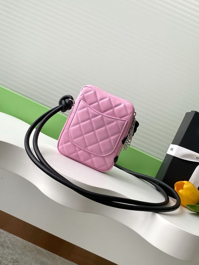 CC original lambskin mini camera bag AS6325 pink