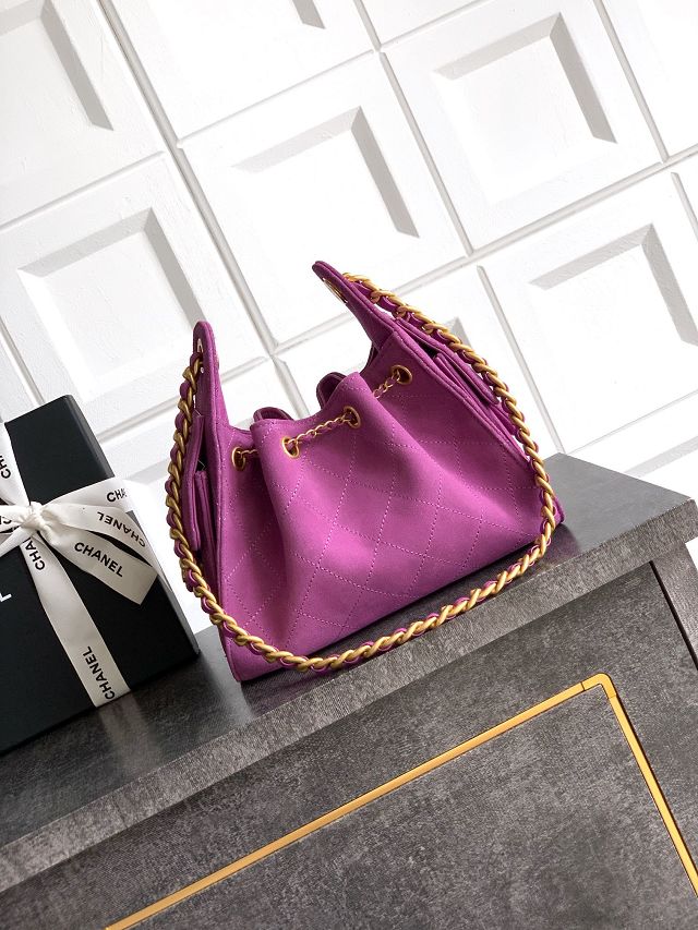 CC original suede 25 mini handbag AS5631 purple