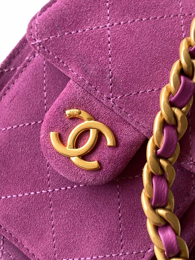 CC original suede 25 mini handbag AS5631 purple