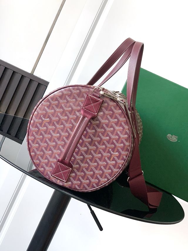 Goyard original canvas barrel 40 sports bag GY0124 bordeaux