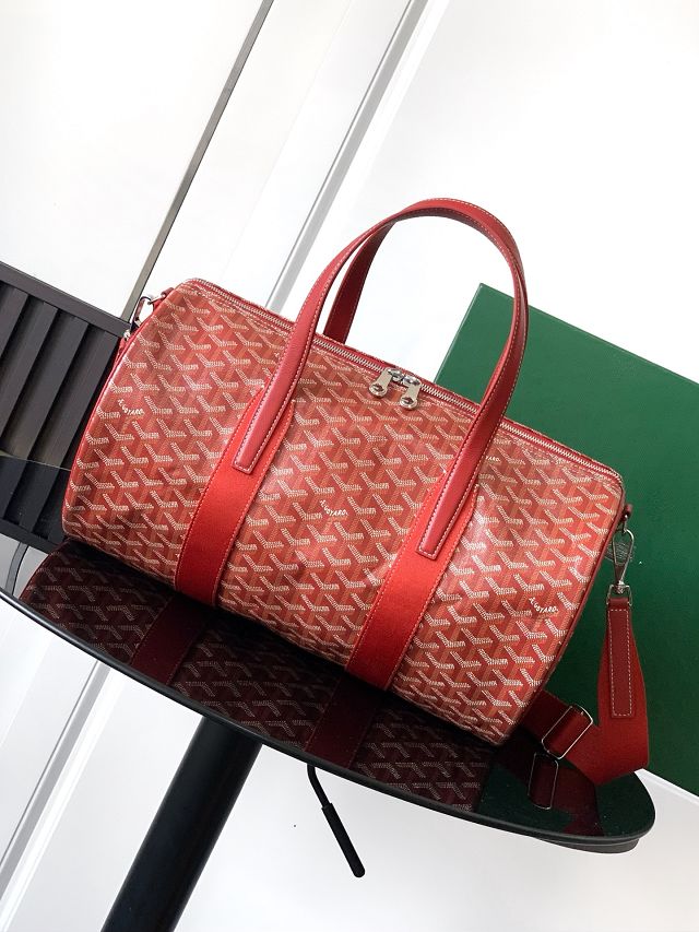 Goyard original canvas barrel 40 sports bag GY0124 red